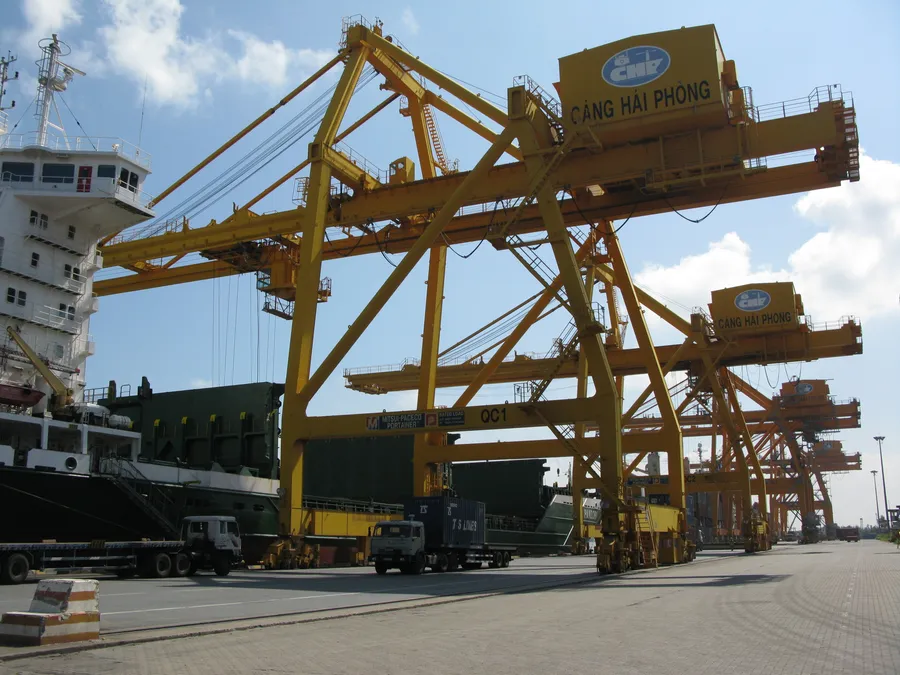 Container-handling infrastructure at Chua Ve Terminal in Hai Phong